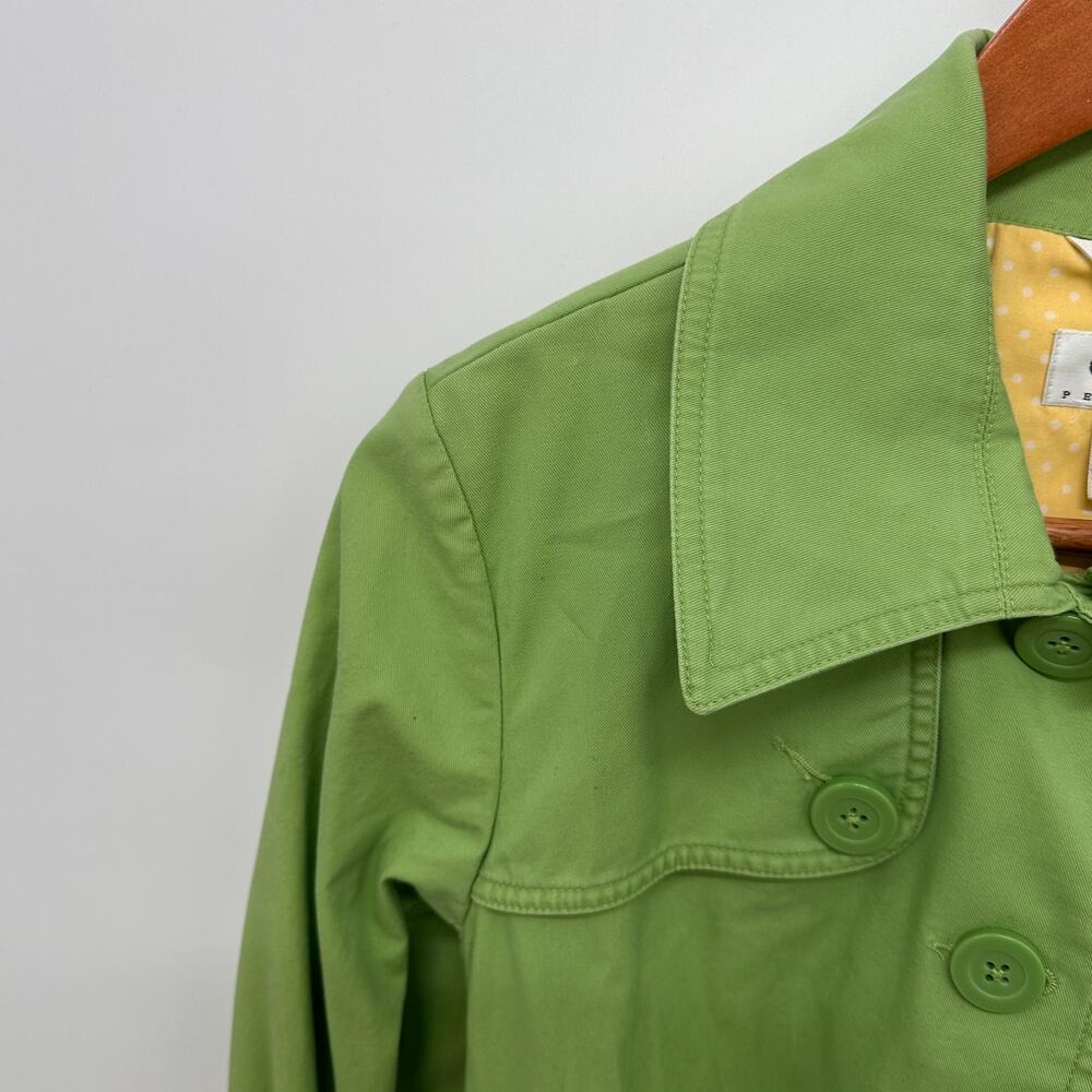 TALBOTS Green Collared Spring Blazer Jacket // 12 Petite - Picture 5 of 9
